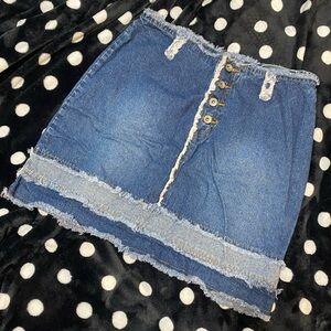 French Laundry 2 Toned Jean skirt